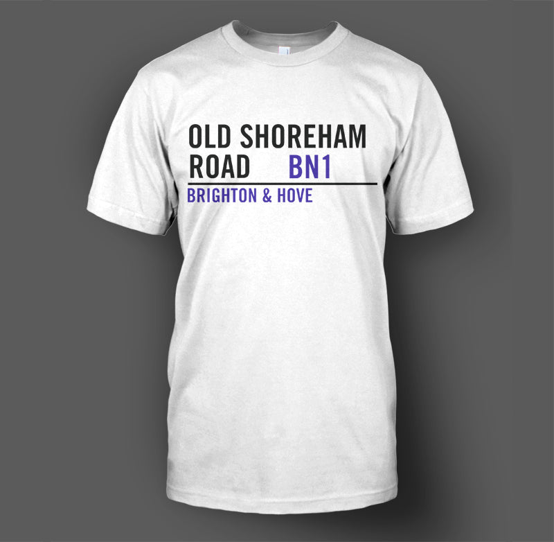 Old Shoreham Road Brighton Street Sign T-Shirt